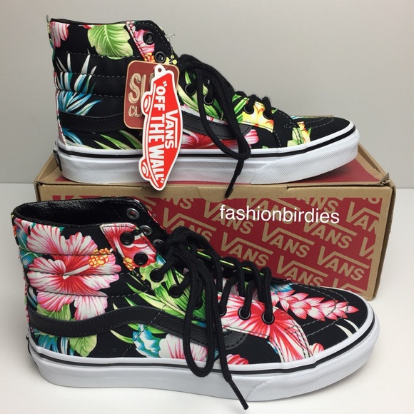 floral vans shoes high tops